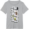 image:imageStar Wars Logo Darth Vader Yoda Kawaii Characters TShirt TShirtHeather Grey