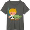image:imageStar Wars Luke Yoda Cute Cartoon Jedi In Training TShirt TShirtAsphalt Grey