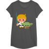 image:imageStar Wars Luke Yoda Cute Cartoon Jedi In Training TShirt TShirtAsphalt Grey