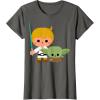 image:imageStar Wars Luke Yoda Cute Cartoon Jedi In Training TShirt TShirtAsphalt Grey