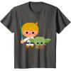 image:imageStar Wars Luke Yoda Cute Cartoon Jedi In Training TShirt TShirtAsphalt Grey