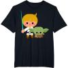 image:imageStar Wars Luke Yoda Cute Cartoon Jedi In Training TShirt TShirtBlack