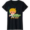 image:imageStar Wars Luke Yoda Cute Cartoon Jedi In Training TShirt TShirtBlack