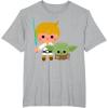 image:imageStar Wars Luke Yoda Cute Cartoon Jedi In Training TShirt TShirtHeather Grey