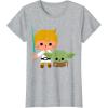 image:imageStar Wars Luke Yoda Cute Cartoon Jedi In Training TShirt TShirtHeather Grey