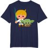 image:imageStar Wars Luke Yoda Cute Cartoon Jedi In Training TShirt TShirtNavy Blue