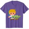 image:imageStar Wars Luke Yoda Cute Cartoon Jedi In Training TShirt TShirtPurple Heather