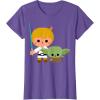 image:imageStar Wars Luke Yoda Cute Cartoon Jedi In Training TShirt TShirtPurple Heather