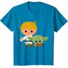 image:imageStar Wars Luke Yoda Cute Cartoon Jedi In Training TShirt TShirtSapphire Blue