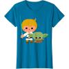 image:imageStar Wars Luke Yoda Cute Cartoon Jedi In Training TShirt TShirtSapphire Blue