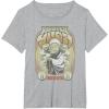 image:imageStar Wars Master Yoda Seventies Retro Poster TShirtHeather Grey