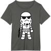 image:imageStar Wars Stormtrooper Cute Cartoon Style Graphic TShirt TShirtAsphalt Grey