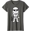 image:imageStar Wars Stormtrooper Cute Cartoon Style Graphic TShirt TShirtAsphalt Grey