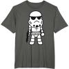 image:imageStar Wars Stormtrooper Cute Cartoon Style Graphic TShirt TShirtAsphalt Grey