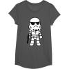image:imageStar Wars Stormtrooper Cute Cartoon Style Graphic TShirt TShirtAsphalt Grey