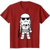 image:imageStar Wars Stormtrooper Cute Cartoon Style Graphic TShirt TShirtCranberry Red