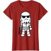 image:imageStar Wars Stormtrooper Cute Cartoon Style Graphic TShirt TShirtCranberry Red