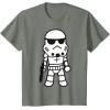 image:imageStar Wars Stormtrooper Cute Cartoon Style Graphic TShirt TShirtOlive Heather