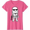 image:imageStar Wars Stormtrooper Cute Cartoon Style Graphic TShirt TShirtPink Heather