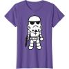 image:imageStar Wars Stormtrooper Cute Cartoon Style Graphic TShirt TShirtPurple Heather