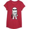 image:imageStar Wars Stormtrooper Cute Cartoon Style Graphic TShirt TShirtRed Heather