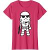 image:imageStar Wars Stormtrooper Cute Cartoon Style Graphic TShirt TShirtRed Heather