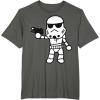 image:imageStar Wars Stormtrooper Cute ChibiKawaii Graphic TShirt TShirtAsphalt Grey