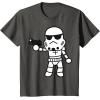 image:imageStar Wars Stormtrooper Cute ChibiKawaii Graphic TShirt TShirtAsphalt Grey