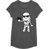 image:imageStar Wars Stormtrooper Cute ChibiKawaii Graphic TShirt TShirtAsphalt Grey
