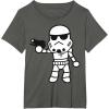 image:imageStar Wars Stormtrooper Cute ChibiKawaii Graphic TShirt TShirtAsphalt Grey