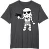 image:imageStar Wars Stormtrooper Cute ChibiKawaii Graphic TShirt TShirtDark Heather Grey