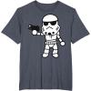 image:imageStar Wars Stormtrooper Cute ChibiKawaii Graphic TShirt TShirtHeather Blue