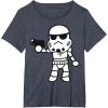 image:imageStar Wars Stormtrooper Cute ChibiKawaii Graphic TShirt TShirtHeather Blue