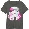 image:imageStar Wars Stormtrooper GeometricPrism Helmet Graphic TShirt TShirtAsphalt Grey
