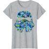 image:imageStar Wars Stormtrooper Hawaiian Print Helmet Graphic TShirt TShirtHeather Grey