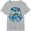 image:imageStar Wars Stormtrooper Hawaiian Print Helmet Graphic TShirt TShirtHeather Grey
