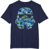 image:imageStar Wars Stormtrooper Hawaiian Print Helmet Graphic TShirt TShirtNavy Blue