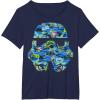 image:imageStar Wars Stormtrooper Hawaiian Print Helmet Graphic TShirt TShirtNavy Blue