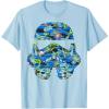 image:imageStar Wars Stormtrooper Hawaiian Print Helmet TShirt C1 TShirtBaby Blue