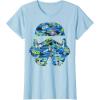 image:imageStar Wars Stormtrooper Hawaiian Print Helmet TShirt C1 TShirtBaby Blue