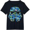 image:imageStar Wars Stormtrooper Hawaiian Print Helmet TShirt C1 TShirtBlack