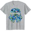 image:imageStar Wars Stormtrooper Hawaiian Print Helmet TShirt C1 TShirtHeather Grey