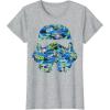image:imageStar Wars Stormtrooper Hawaiian Print Helmet TShirt C1 TShirtHeather Grey