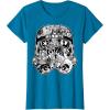 image:imageStar Wars Stormtrooper Helmet Comic Collage Graphic TShirtSapphire Blue