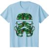 image:imageStar Wars Stormtrooper Tropical Helmet Floral Fill TShirt TShirtBaby Blue