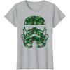image:imageStar Wars Stormtrooper Tropical Helmet Floral Fill TShirt TShirtHeather Grey