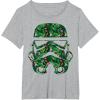 image:imageStar Wars Stormtrooper Tropical Helmet Floral Fill TShirt TShirtHeather Grey