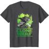 image:imageStar Wars The Clone Wars Yoda Attack TShirtDark Heather Grey