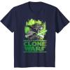 image:imageStar Wars The Clone Wars Yoda Attack TShirtNavy Blue