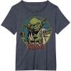 image:imageStar Wars Vintage Yoda Logo TShirtHeather Blue
